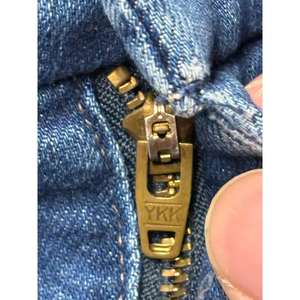 MOTHER High Waisted Looker Ankle Fray Jeans Goin' For Gold Blue Women Size 27X29